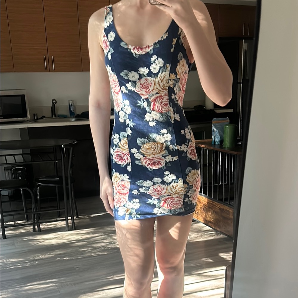 Floral Blue Dress
